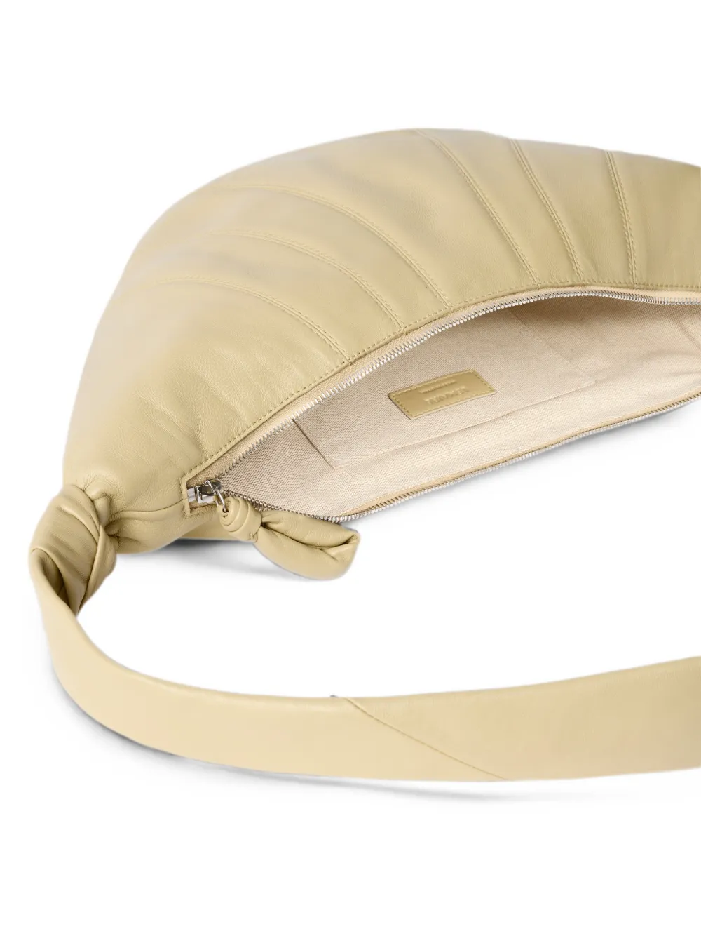 LEMAIRE Medium Croissant leren tas Beige