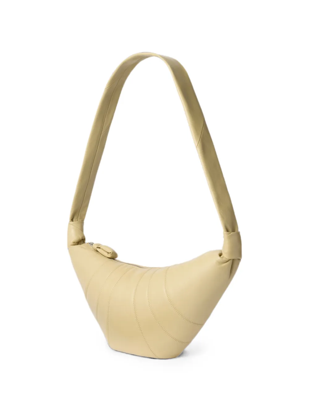 LEMAIRE Medium Croissant leren tas Beige