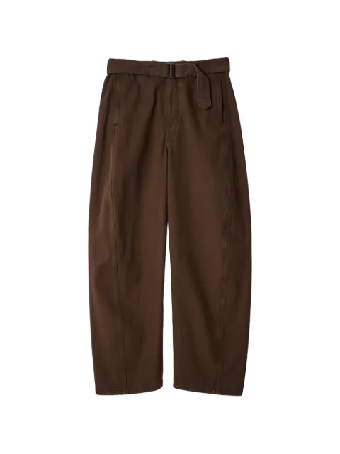 LEMAIRE Twisted belted pants in dyed heavy broken twill