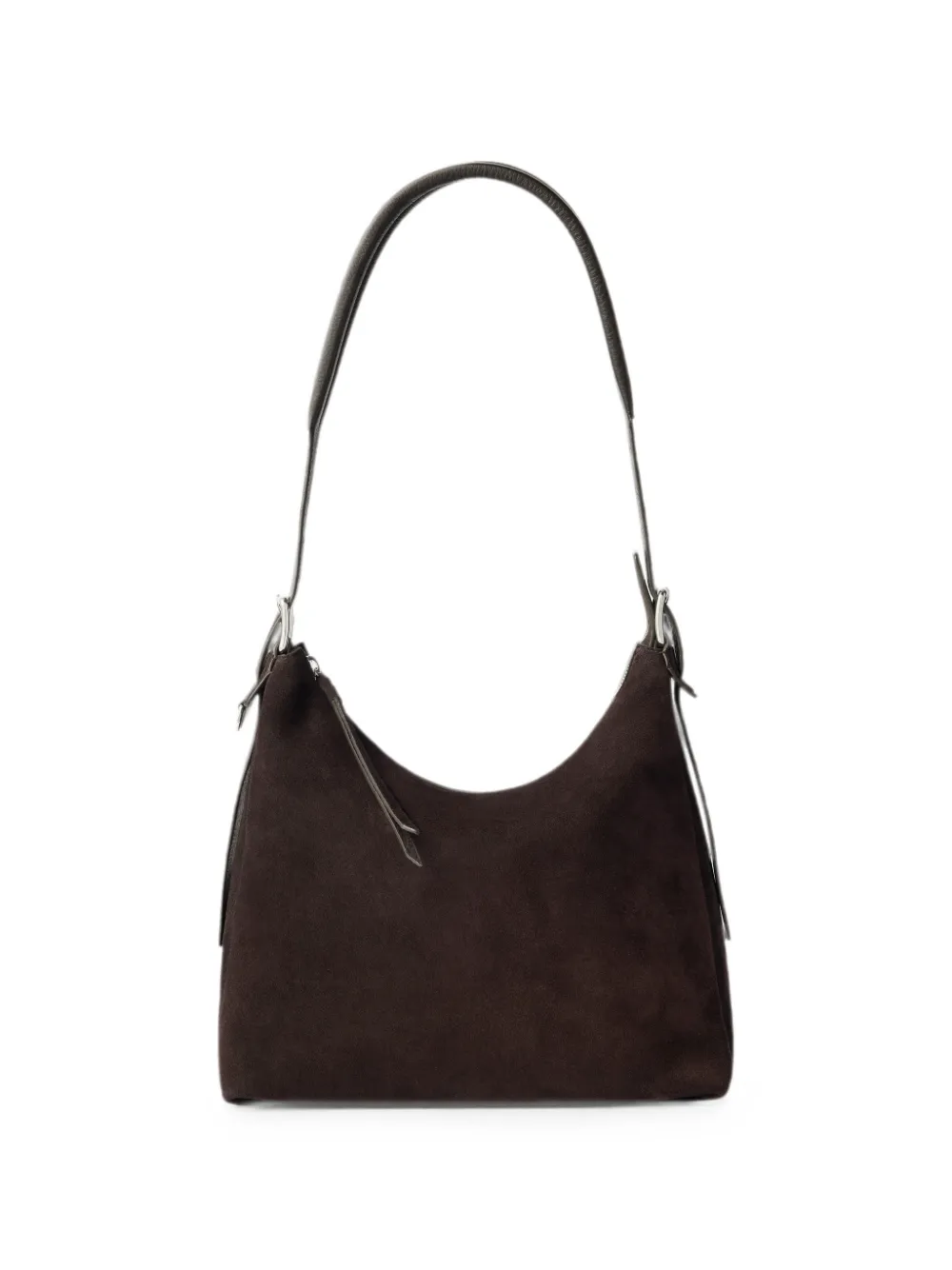 LEMAIRE small belted bag in suede leather - Braun