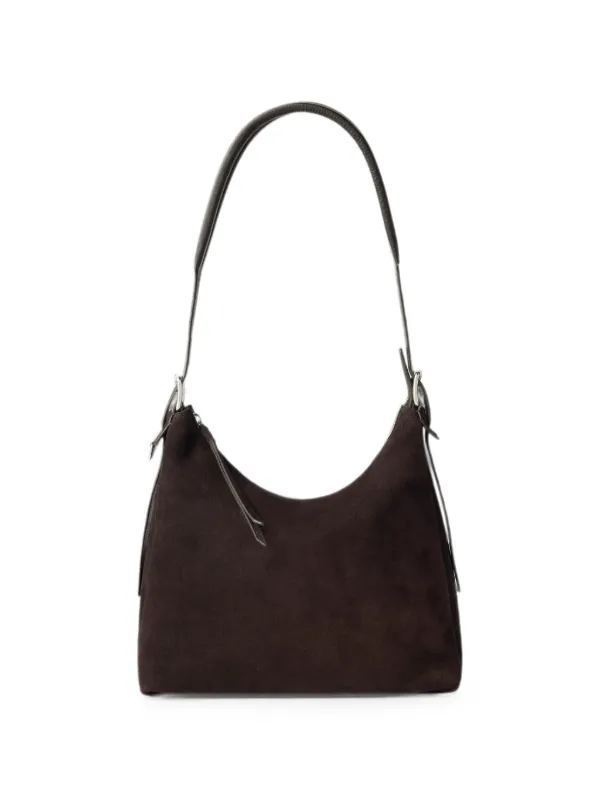 Lemaire Small Belted Bag in Suede Leather in Brown