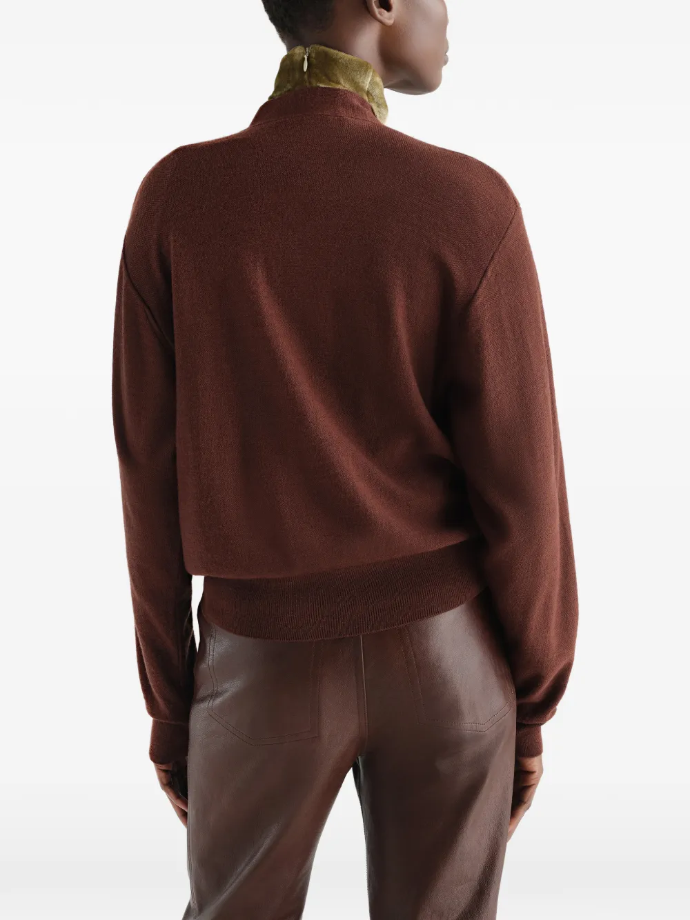 LEMAIRE Trompe-l'oeil vest van merinowolmix Bruin