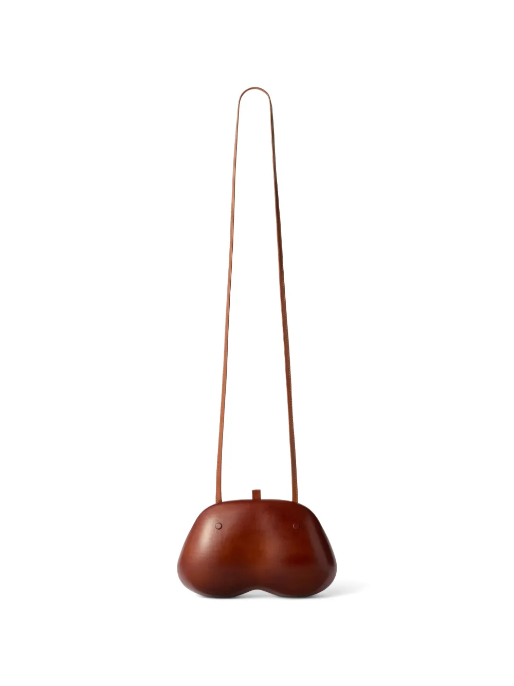 LEMAIRE Fesses clutch van gepatineerd kalfsleer Bruin