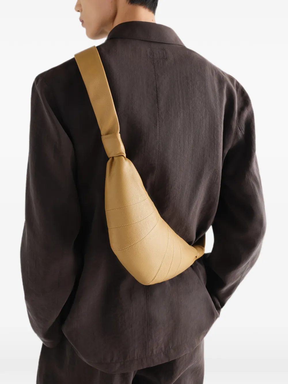LEMAIRE Kleine Croissant leren tas Beige