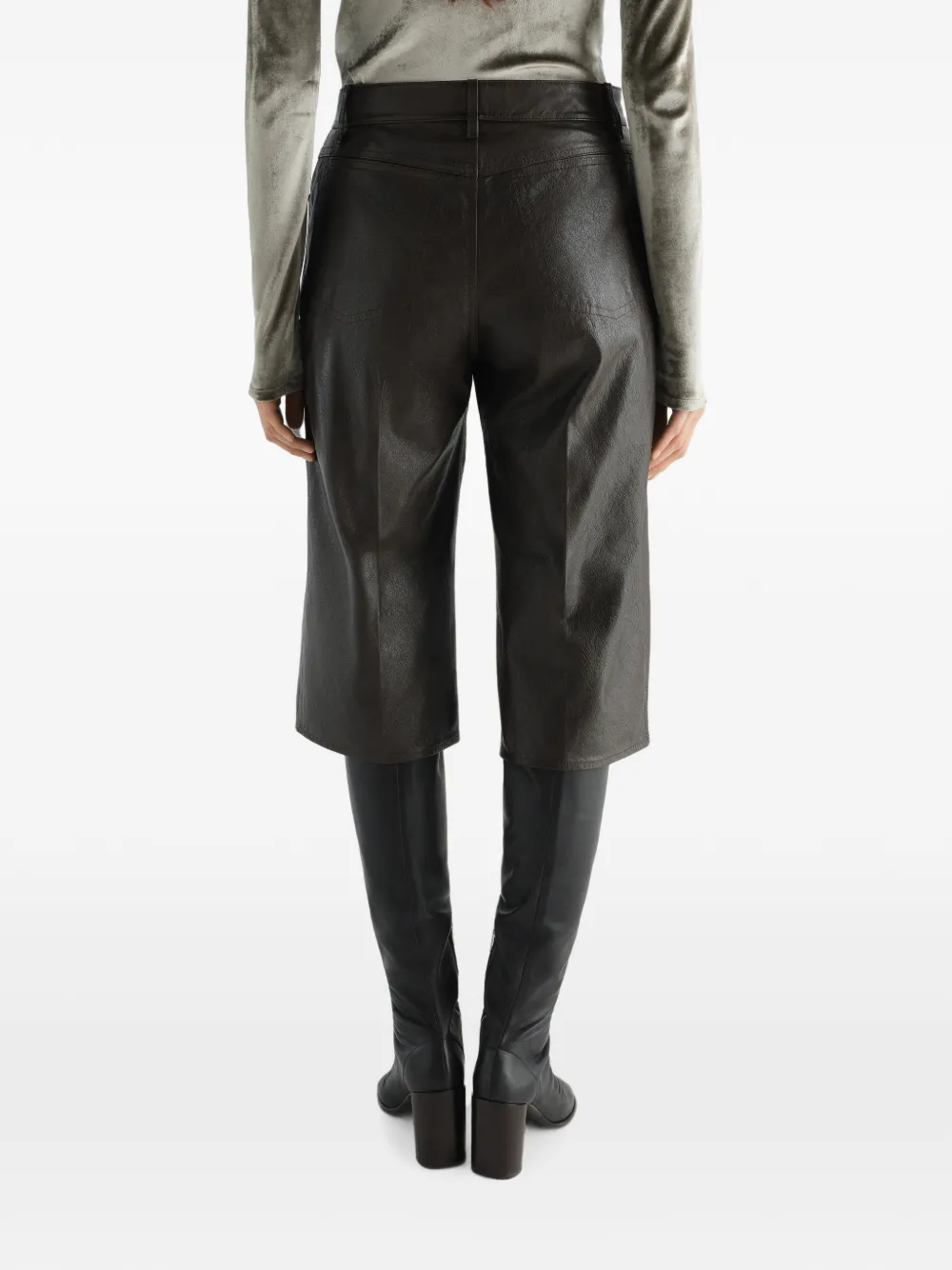 LEMAIRE Leren shorts Bruin
