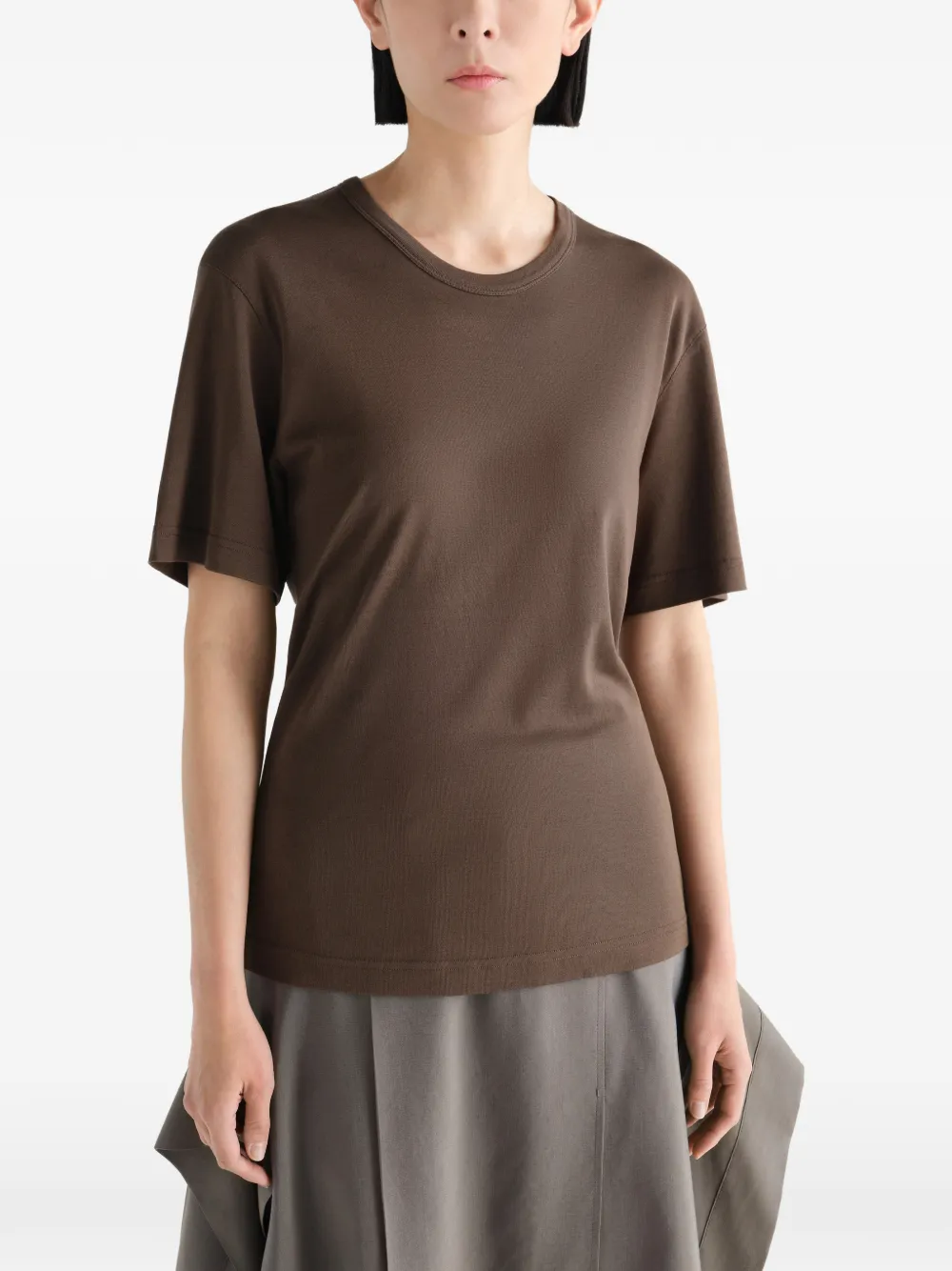 LEMAIRE T-shirt met ronde hals Bruin