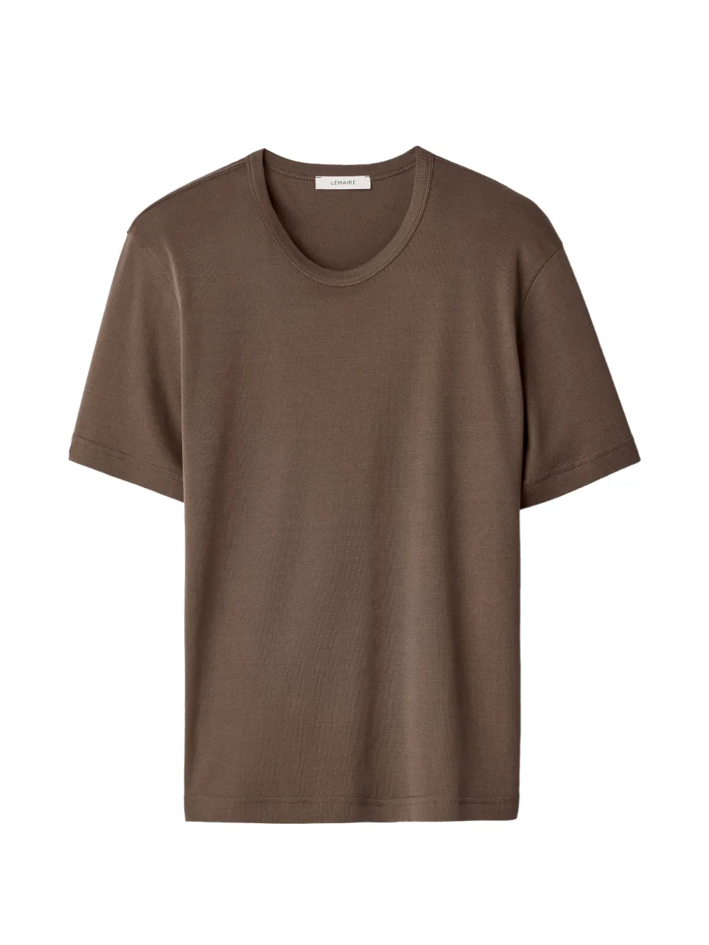 LEMAIRE rib T-shirt in jersey - Braun