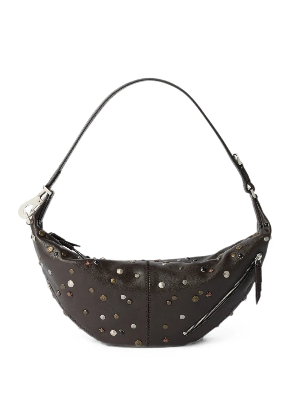 LEMAIRE mini quiver clip bag in satellite-studded grained buffalo leather