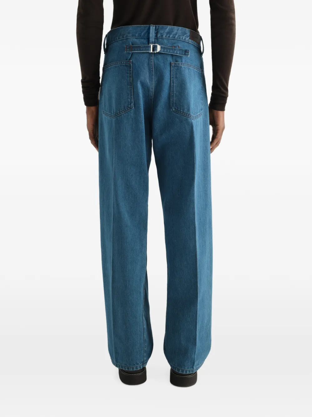 LEMAIRE Straight denim broek met vijf zakken Blauw