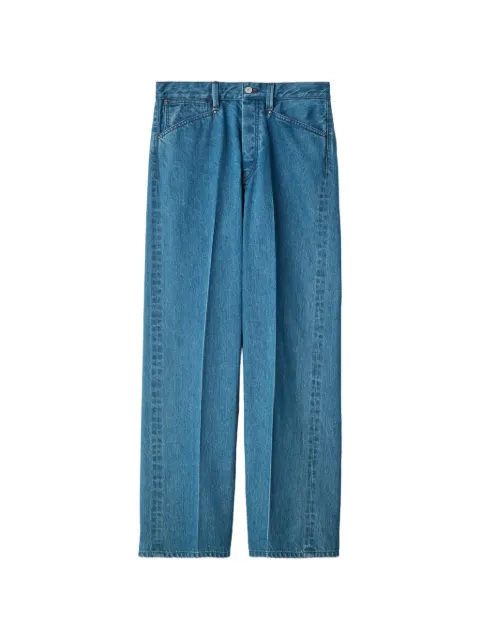 LEMAIRE straight five-pocket pants in indigo selvedge denim