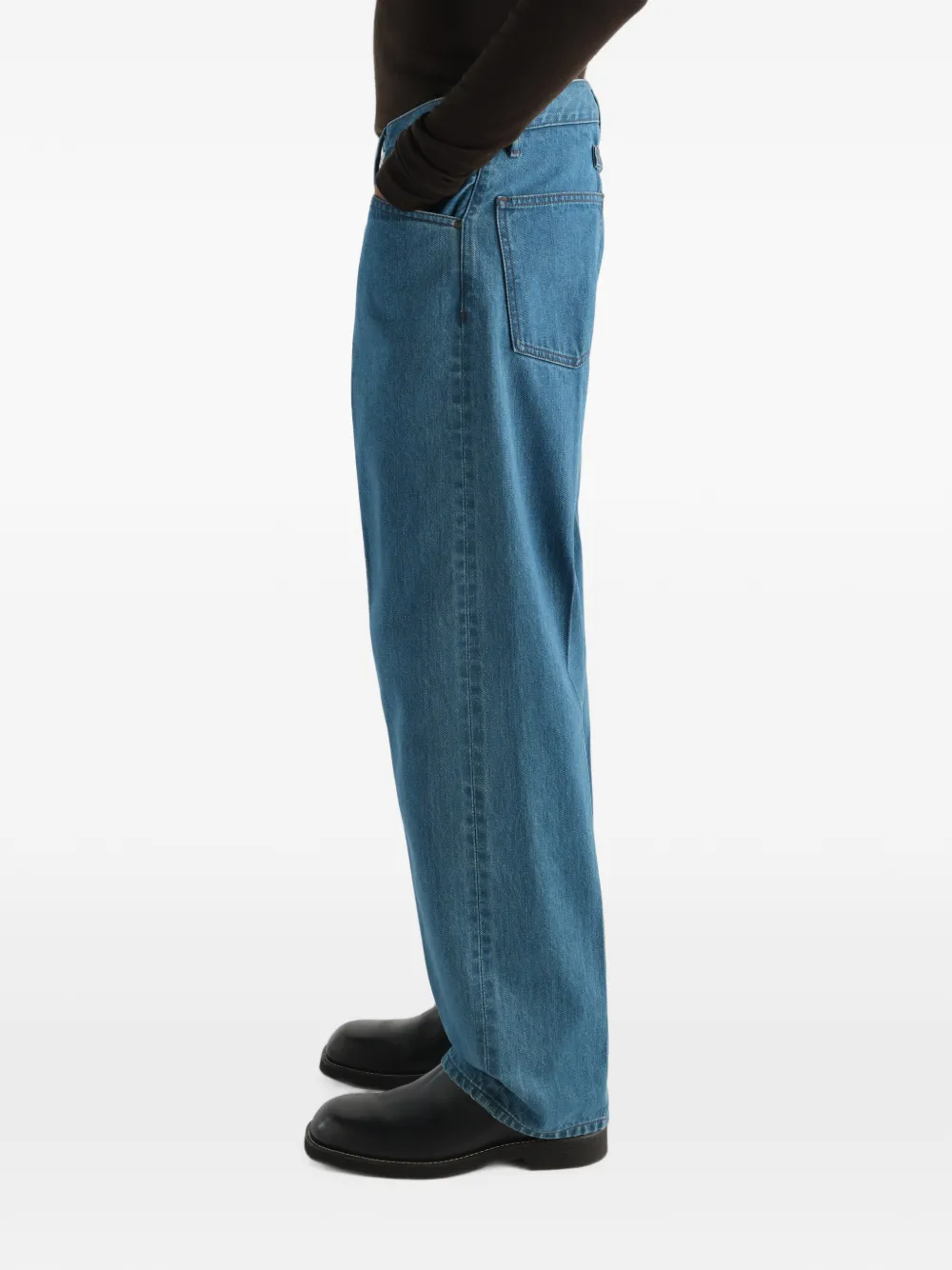 LEMAIRE Straight denim broek met vijf zakken Blauw