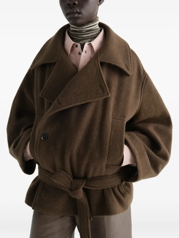 LEMAIRE ブラウン ラップコート LEMAIRE ラップコート | ブラウン | FARFETCH JP