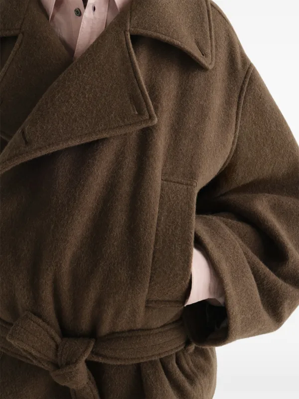 LEMAIRE ブラウン ラップコート LEMAIRE ラップコート | ブラウン | FARFETCH JP