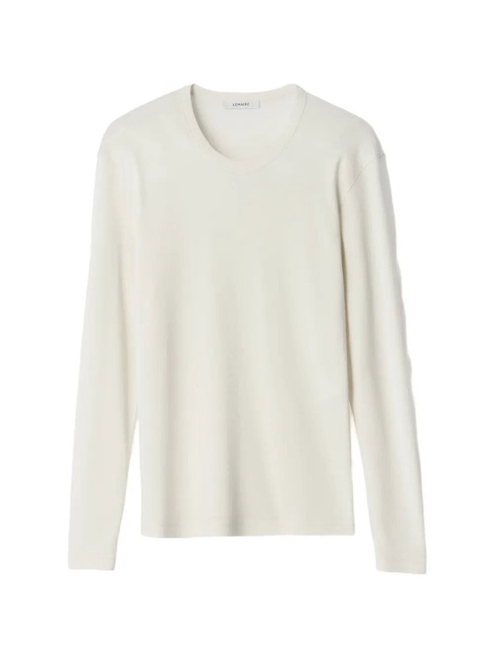 LEMAIRE Geribbelde jersey top met lange mouwen Beige