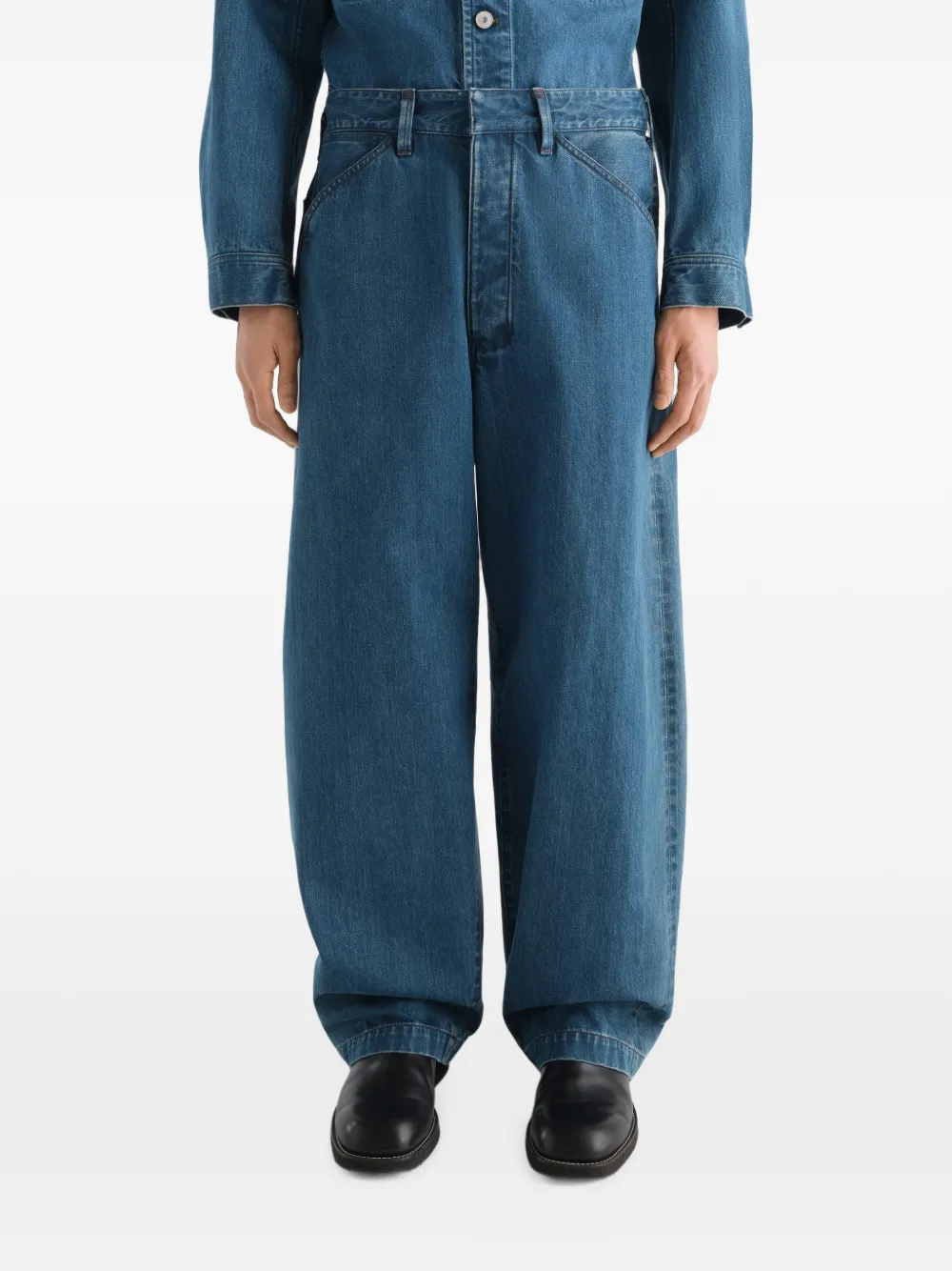 LEMAIRE Oversized denim broek Blauw
