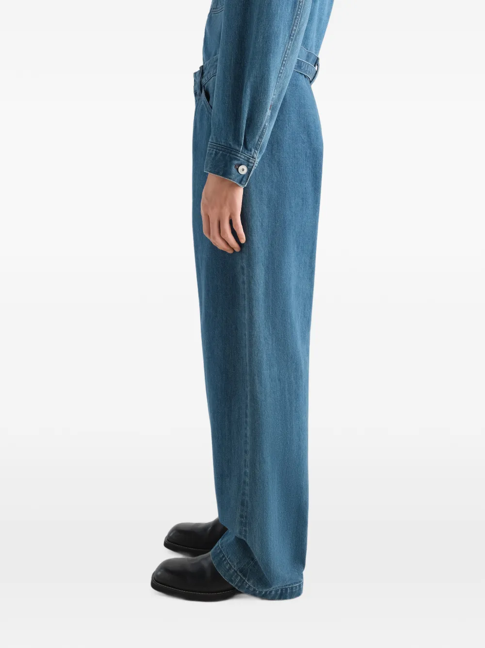 LEMAIRE Oversized denim broek Blauw