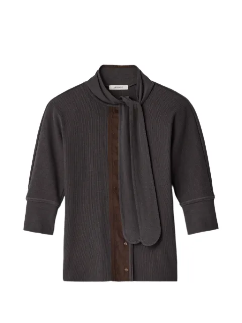 LEMAIRE Ascot T-shirt in linen and cotton ribbed jersey 