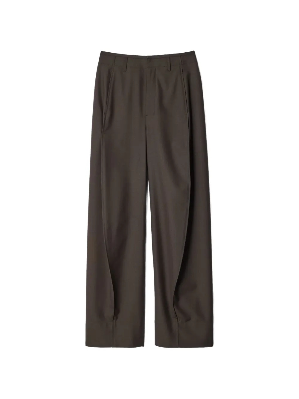 LEMAIRE baggy pants in tropical wool blend - Brown