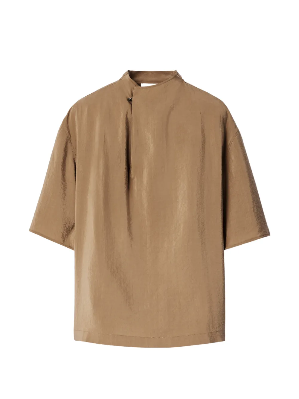 LEMAIRE soft collar top in dry silk - Neutrals