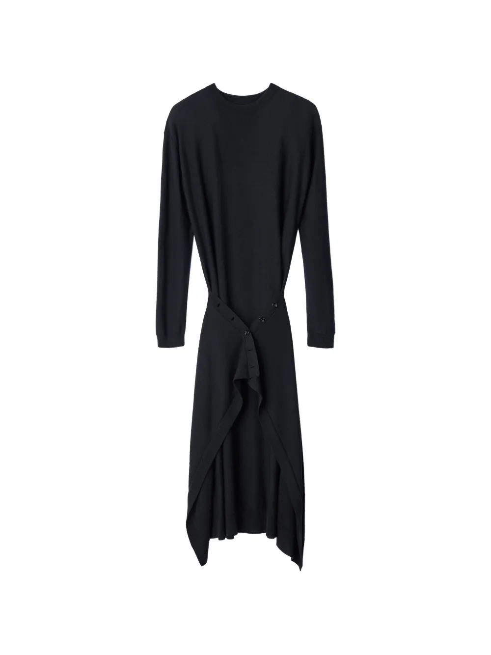 LEMAIRE buttoned dress in merino wool blend - Black