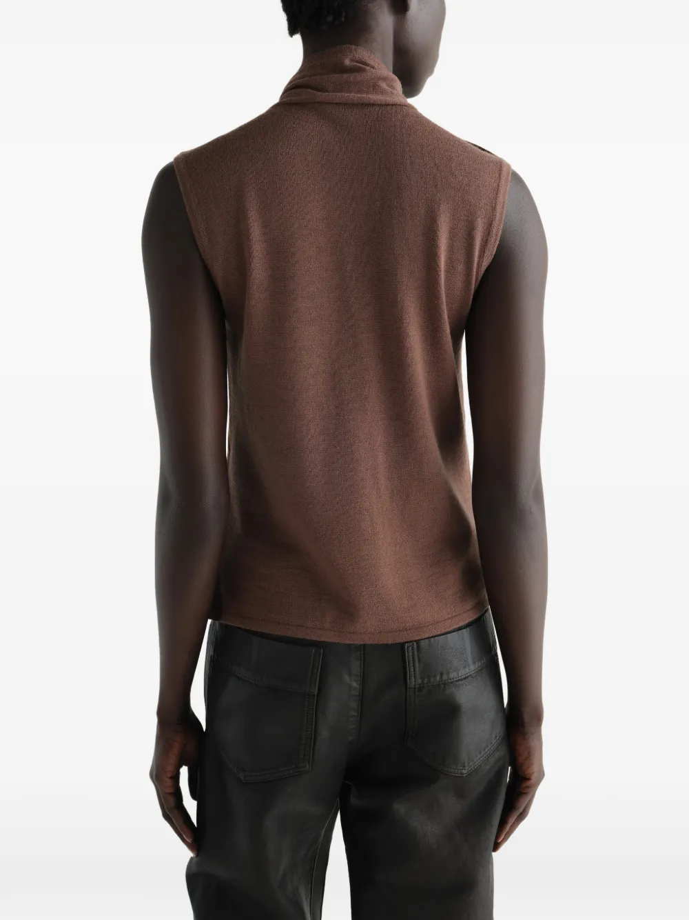 LEMAIRE Mouwloze top Bruin