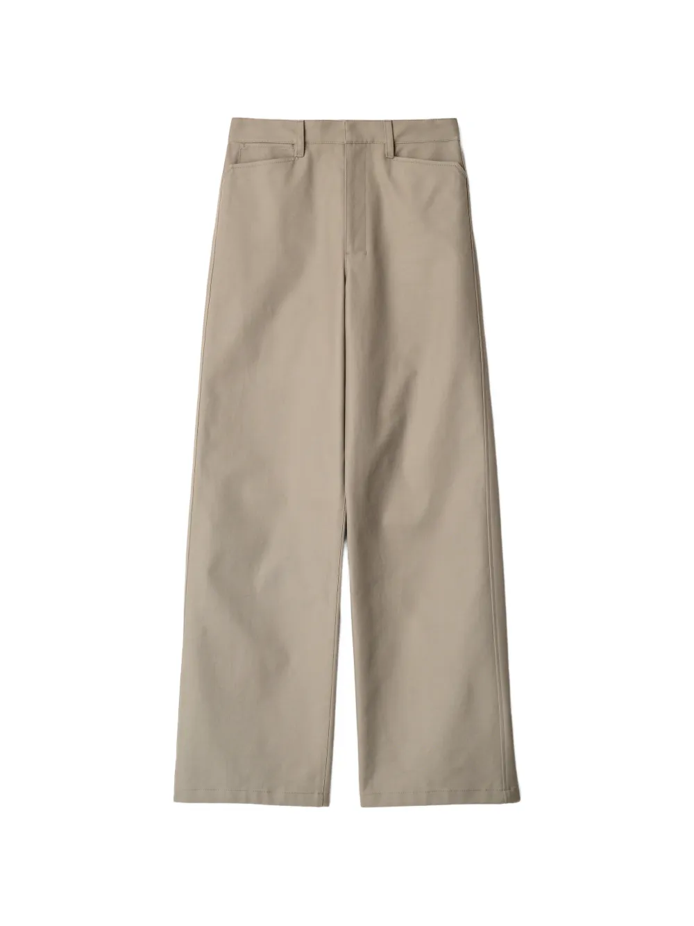 LEMAIRE straight pants in heavy cotton twill - Neutrals