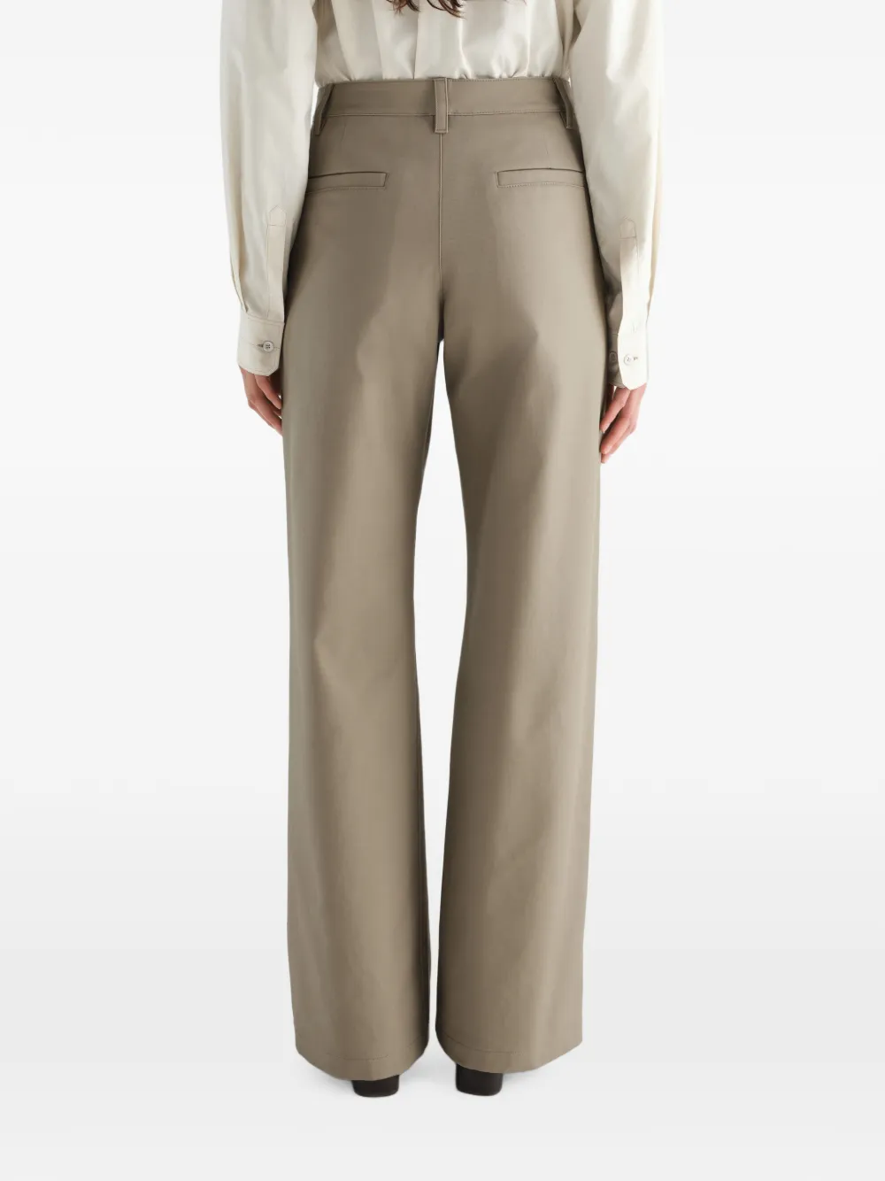 LEMAIRE Straight twill broek met katoenen print Beige