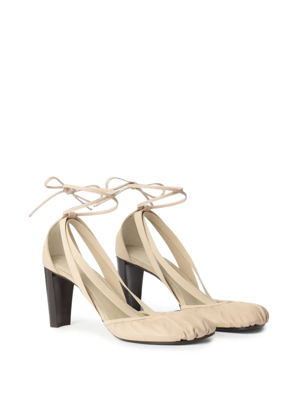 LEMAIRE 80mm pedille heeled ballerinas in goat leather Beige