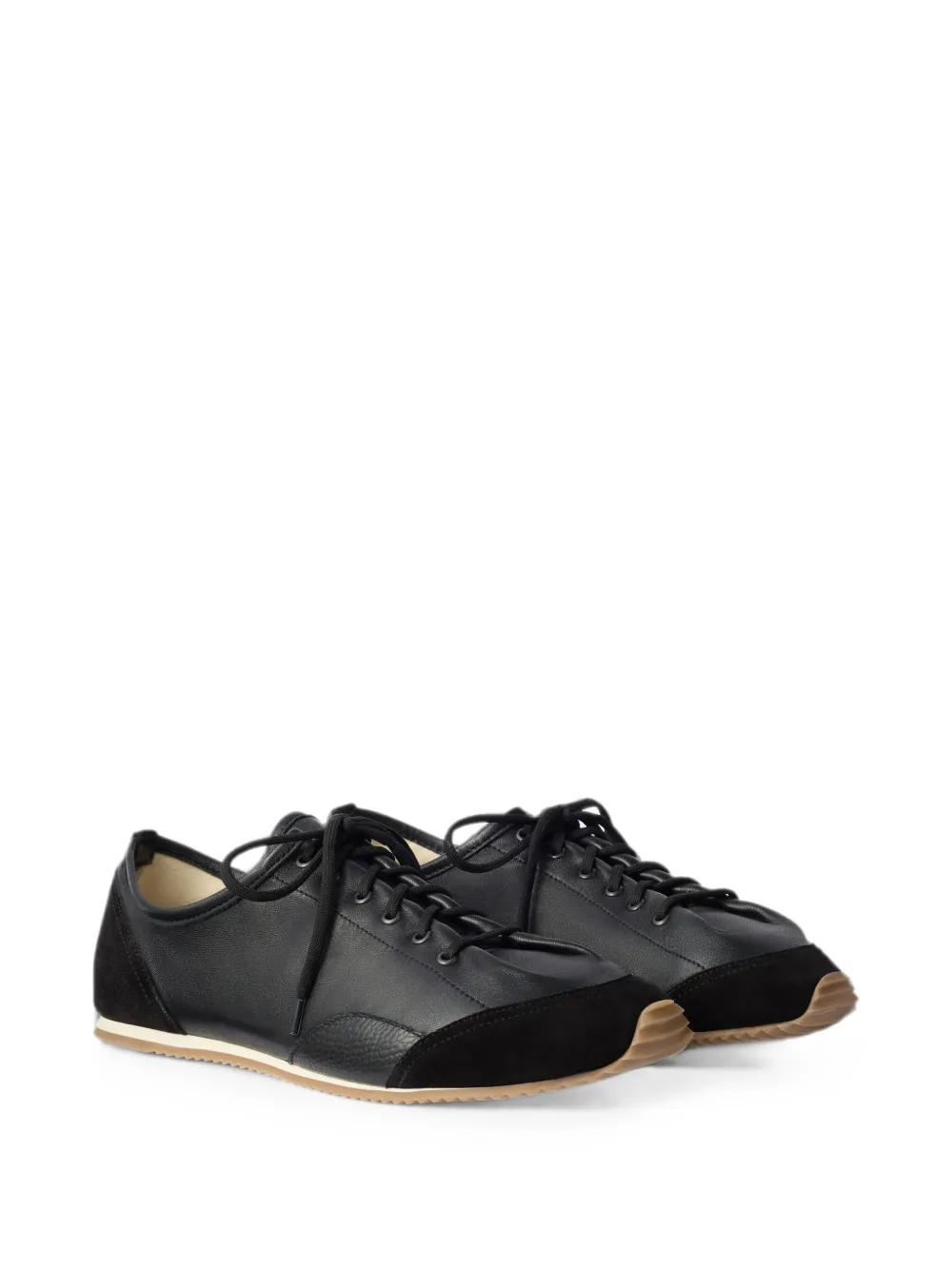LEMAIRE Gummy Grips sneakers in mixed leathers Zwart