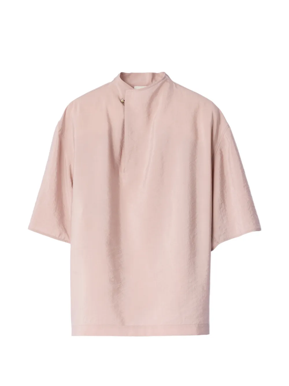 LEMAIRE soft collar top in dry silk - Pink