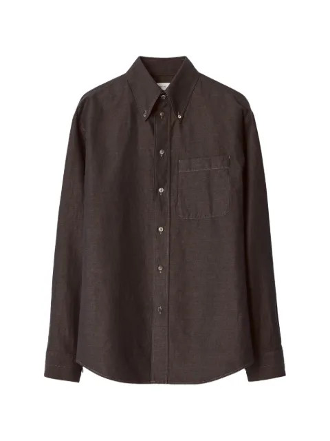 LEMAIRE camisa de lino y algodón con botones