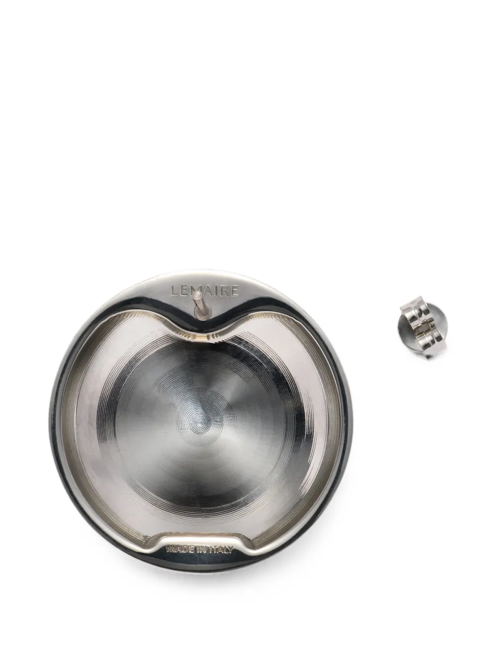 LEMAIRE Witch Mirror Earrings in Brass in Silver, view 3