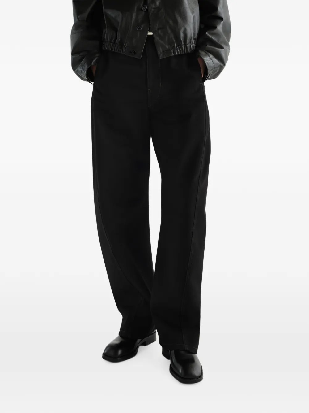 LEMAIRE formal loafers in shiny leather Zwart