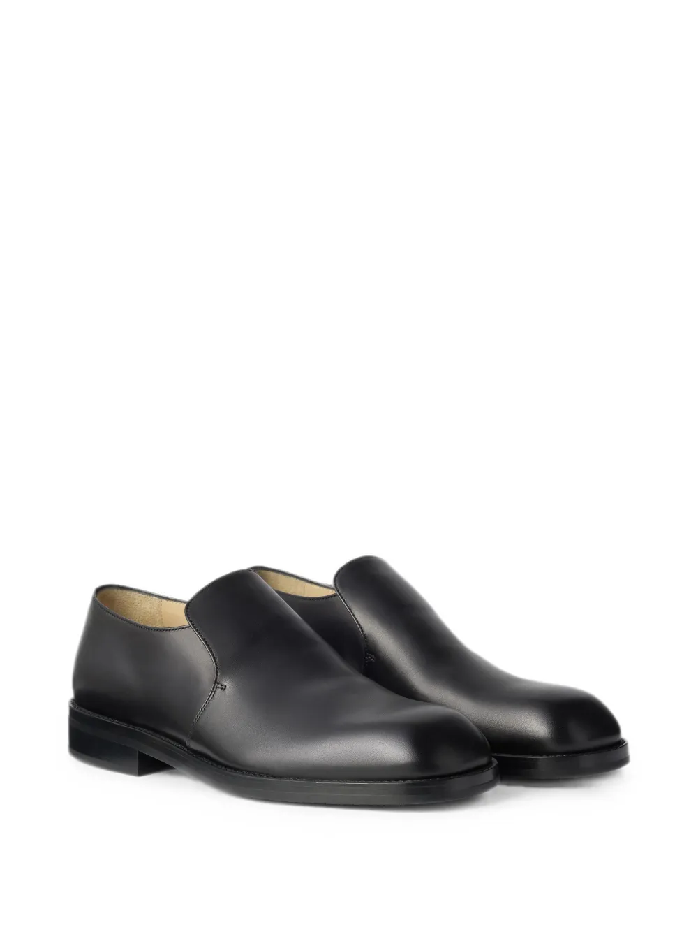 LEMAIRE formal loafers in shiny leather Zwart