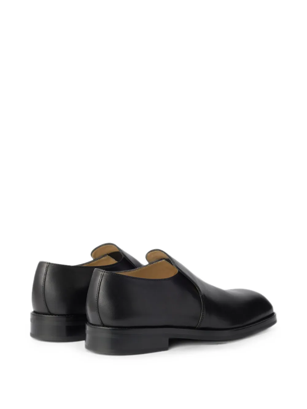 LEMAIRE formal loafers in shiny leather Zwart
