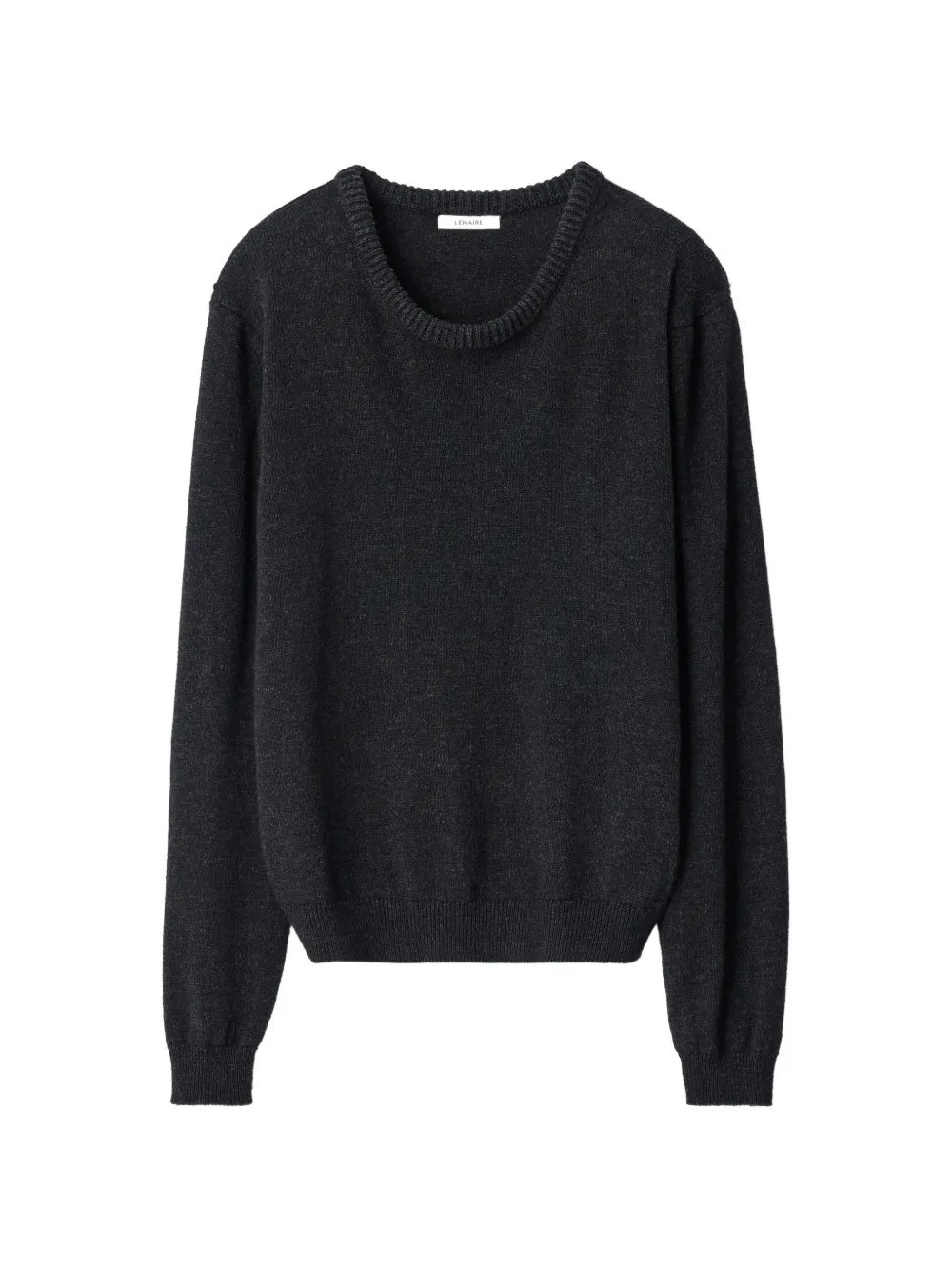 LEMAIRE crew-neck sweater in alpaca wool blend - Grey