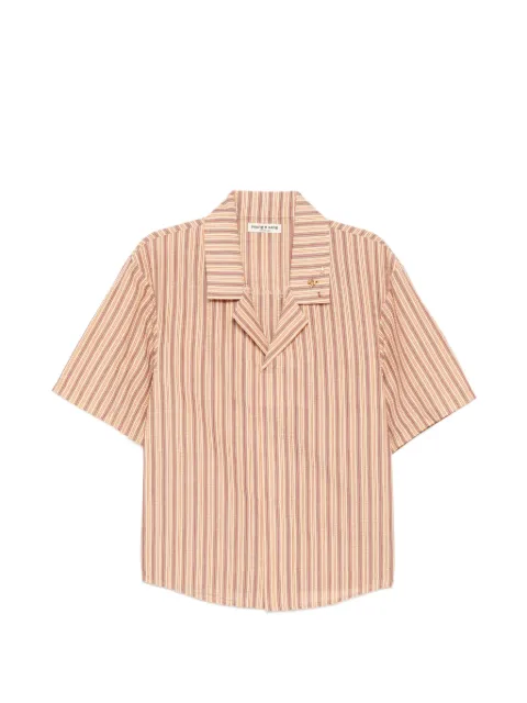 YOUNG N SANG striped short-sleeve shirt