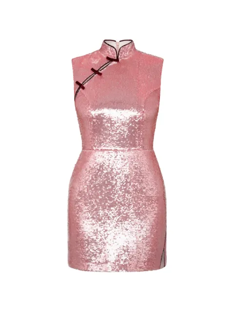 ANOUKI sequin-embellished bow-detail mini dress