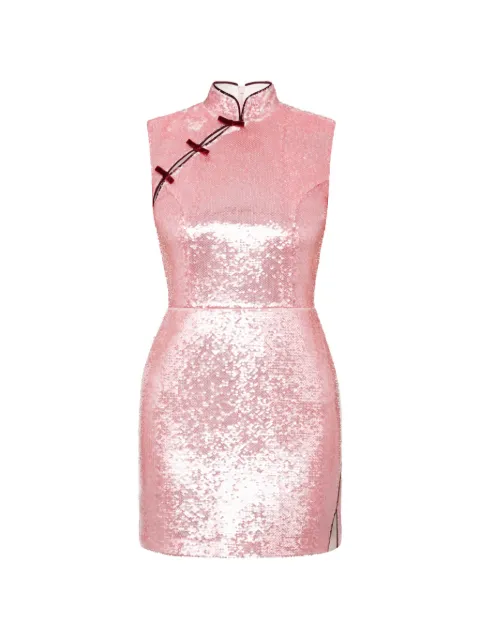 ANOUKI vestido corto con lazo y lentejuelas