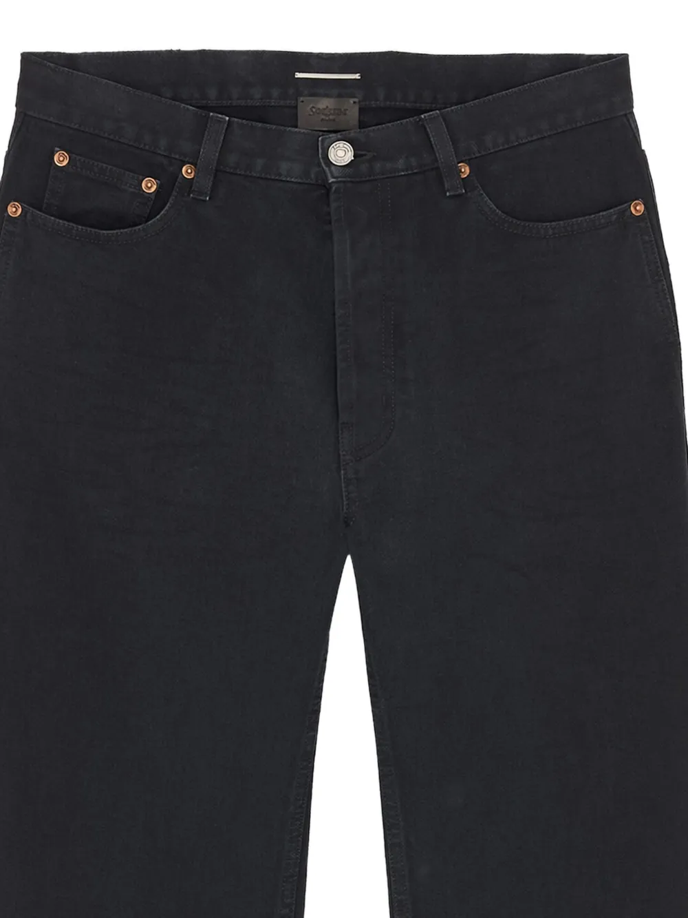 Saint Laurent high-rise tapered jeans Zwart