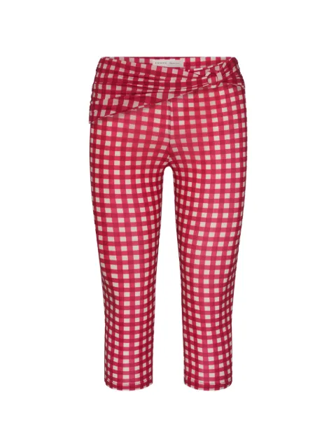 FRAME Casino Capri gingham cropped trousers