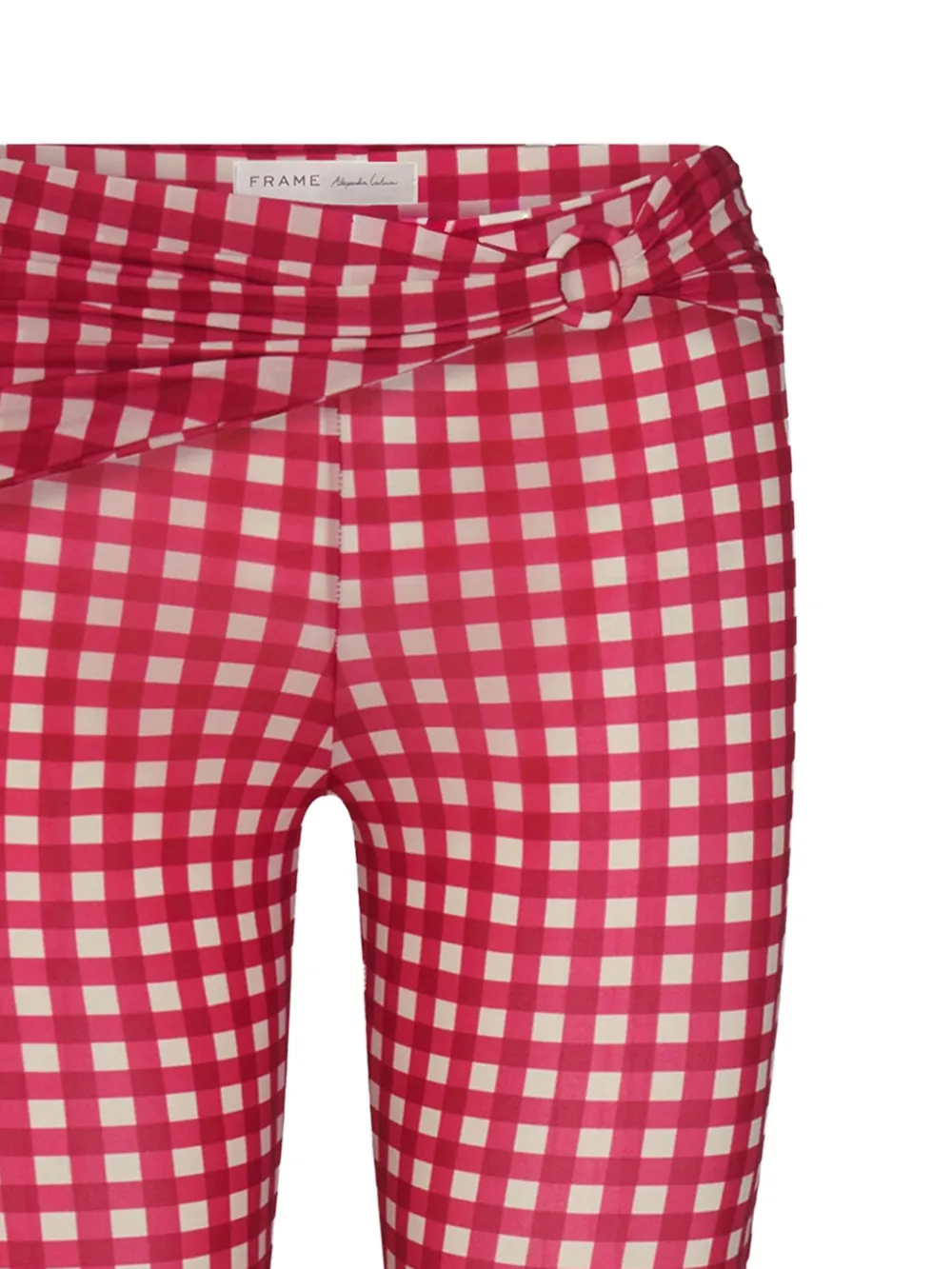 FRAME Casino Capri cropped broek met gingham-ruit Rood