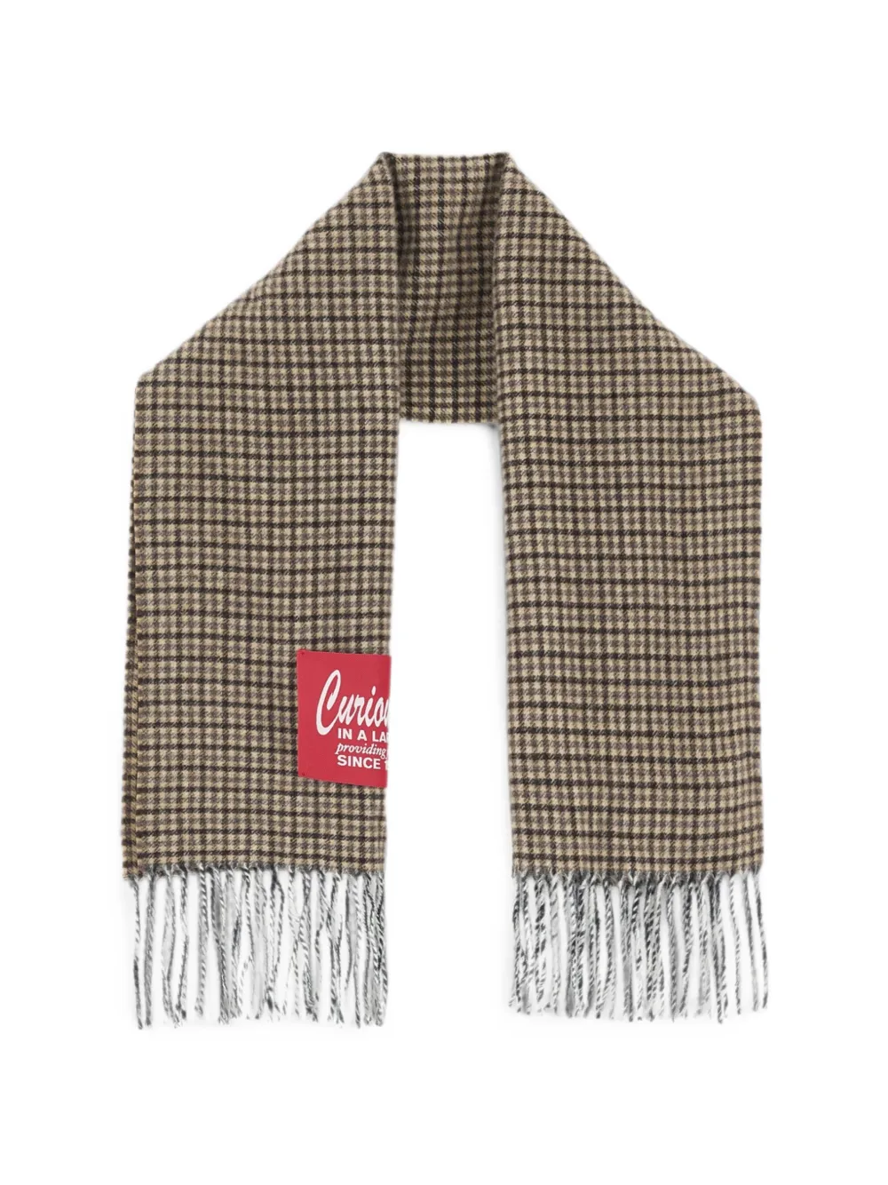 Bellerose Milan checked fringed scarf - Toni neutri