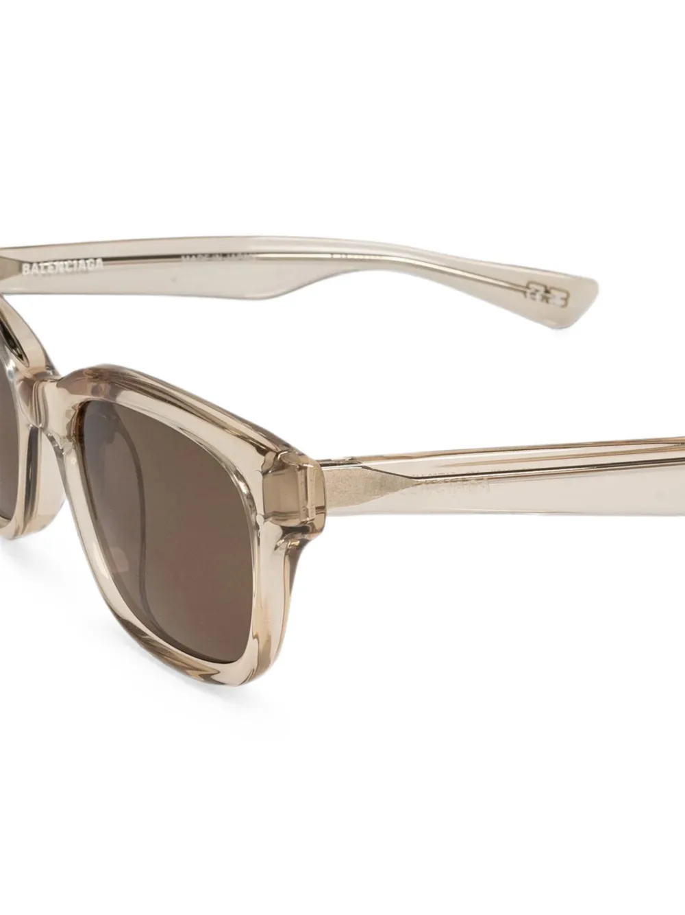 Balenciaga Eyewear Zonnebril met vierkant montuur Beige