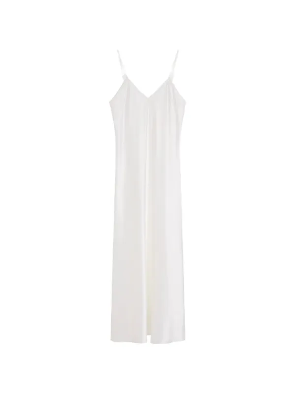 Bondi Born Como Bias-cut Slip Maxi Dress in White