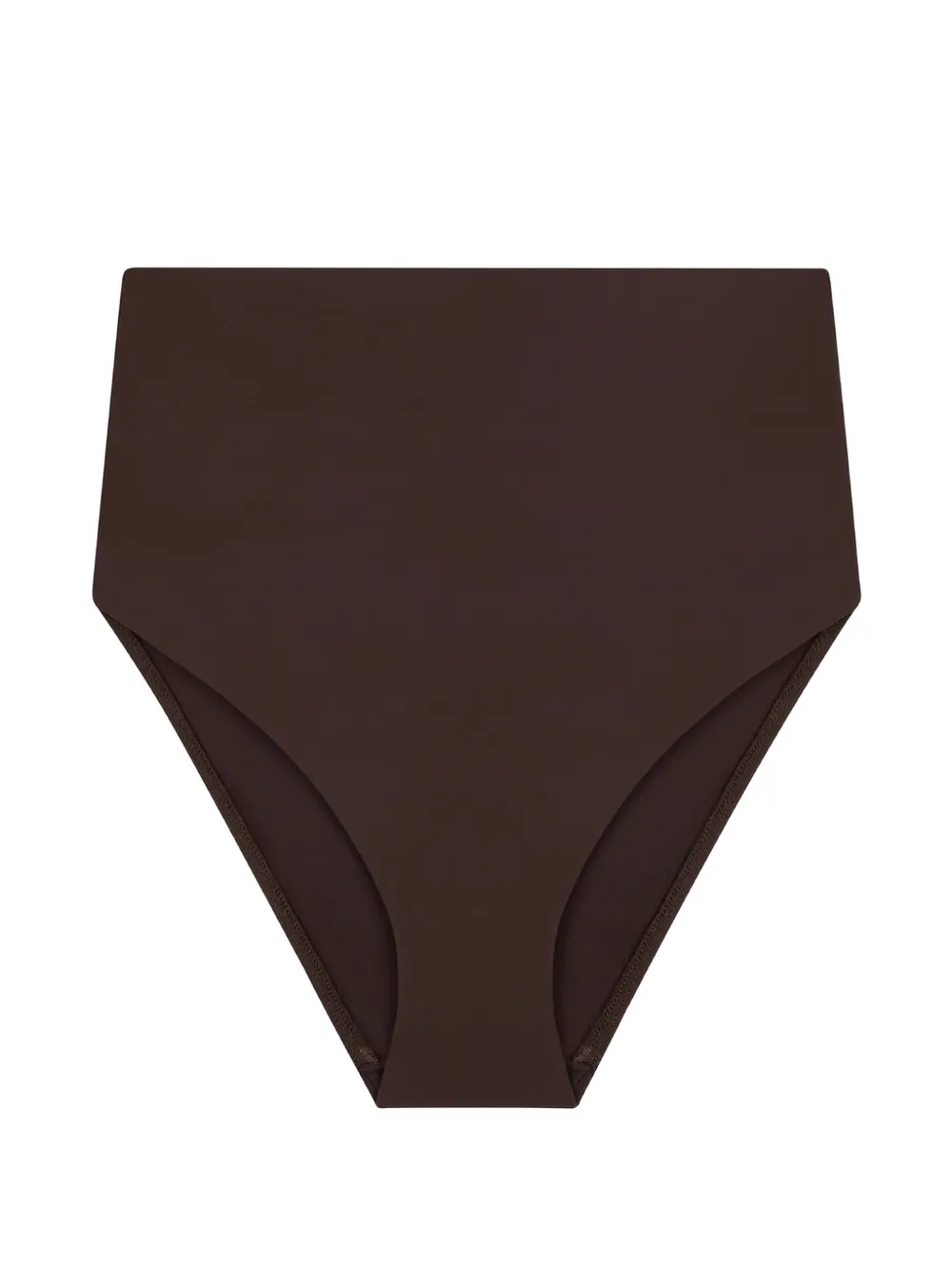 BONDI BORN Slip bikini Faith a vita alta - Marrone