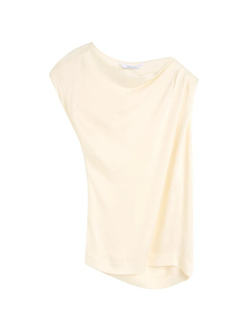 BONDI BORN Ardea hammered-satin draped blouse - Neutrals