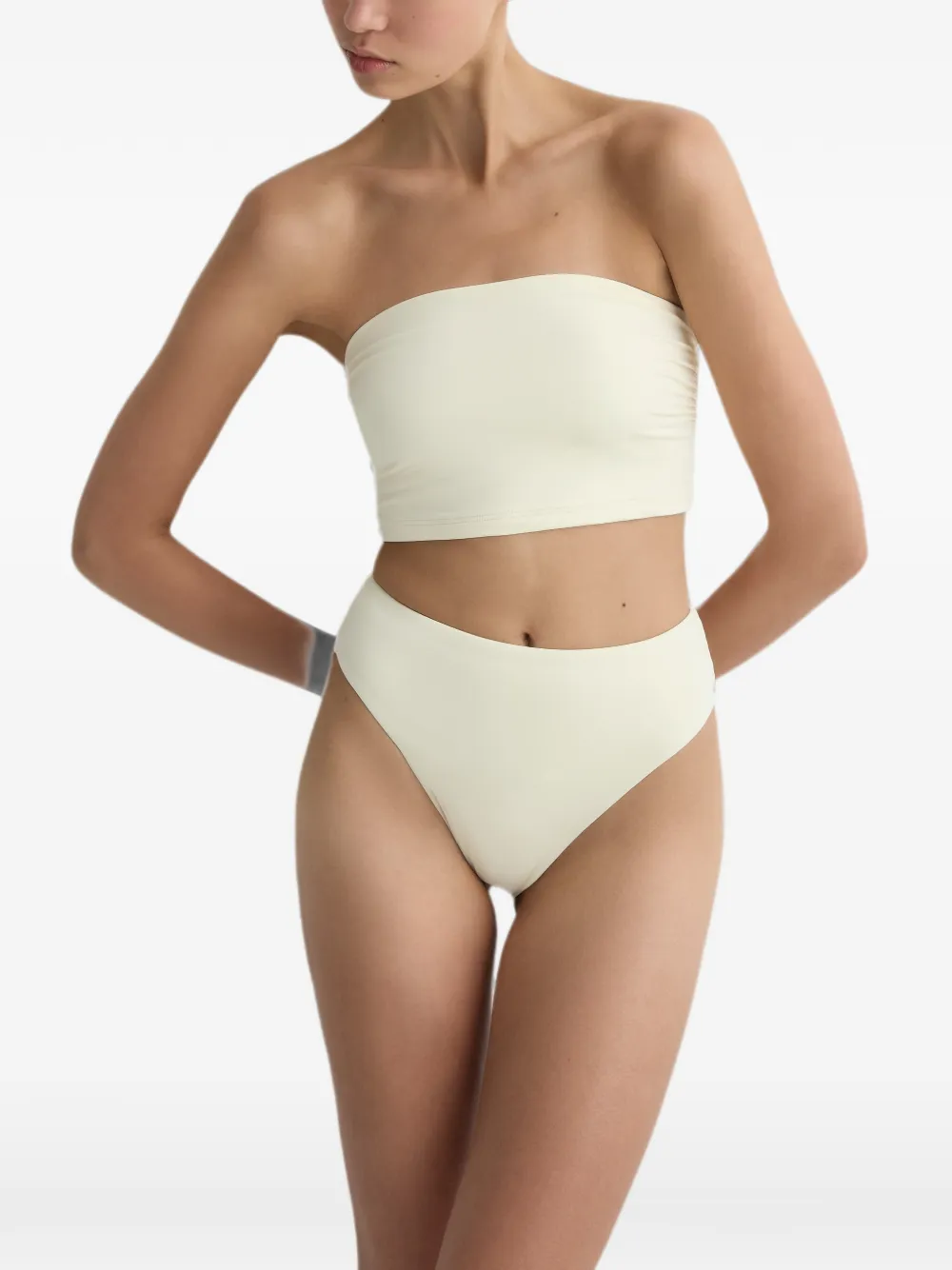 BONDI BORN Poppy high waist bikinislip Beige