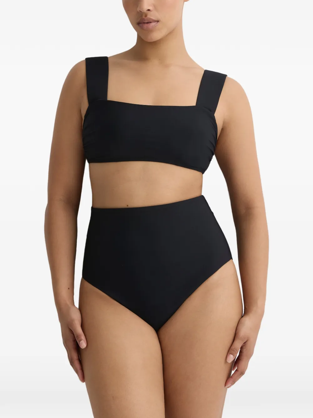 BONDI BORN Elle bikinitop met vierkante hals Zwart