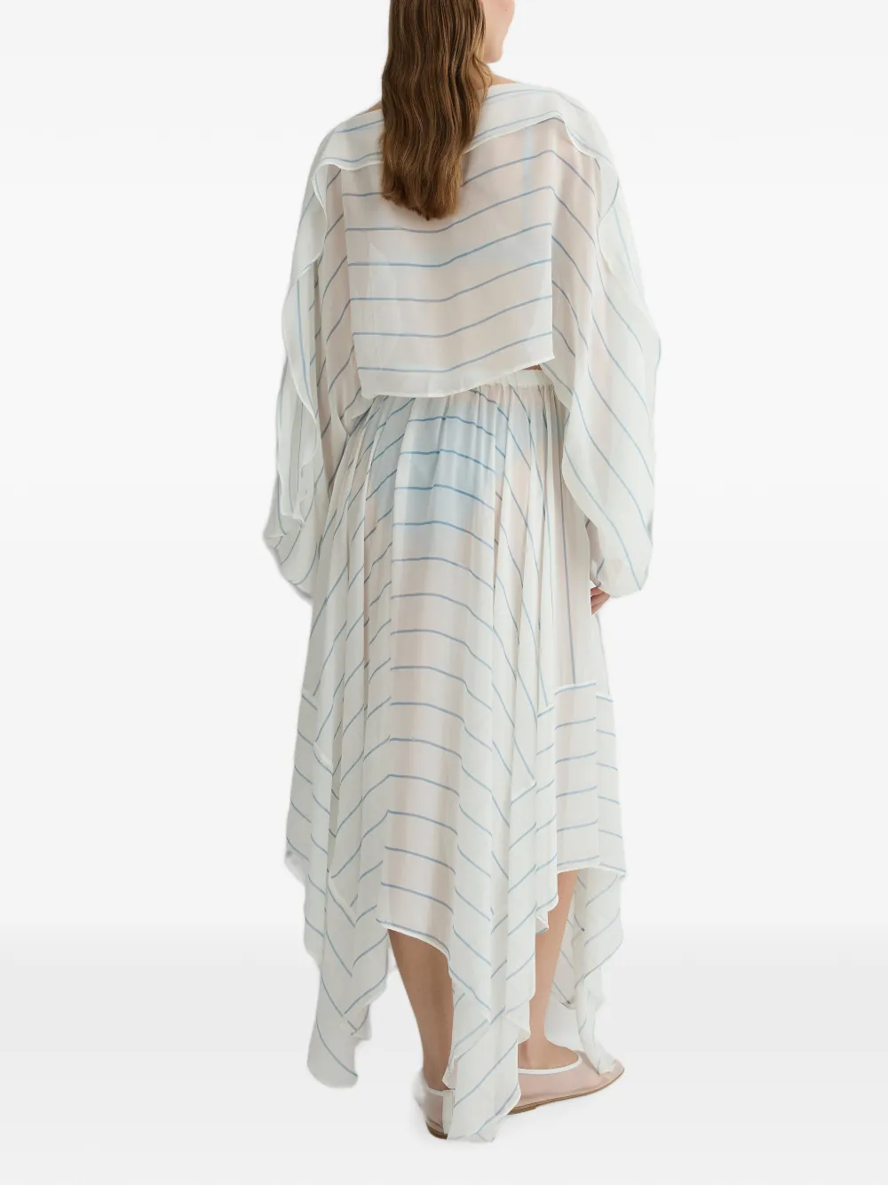 BONDI BORN Capri vierkante maxi-rok Wit